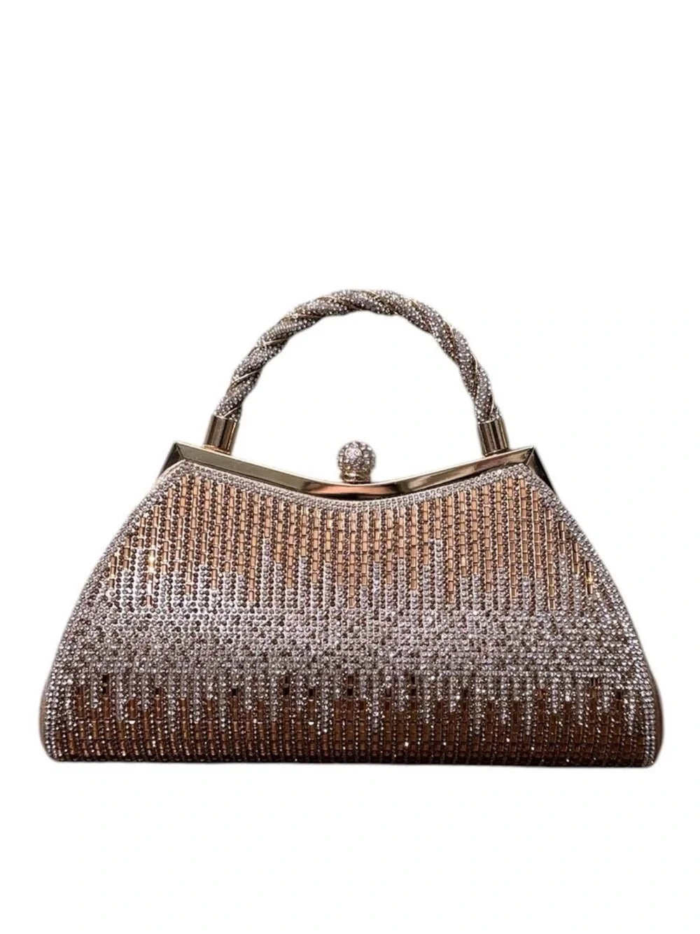 🥂House of Harlow 1960 Champagne Evening Clutch ✨ Gold Crystal Glam ⚜️